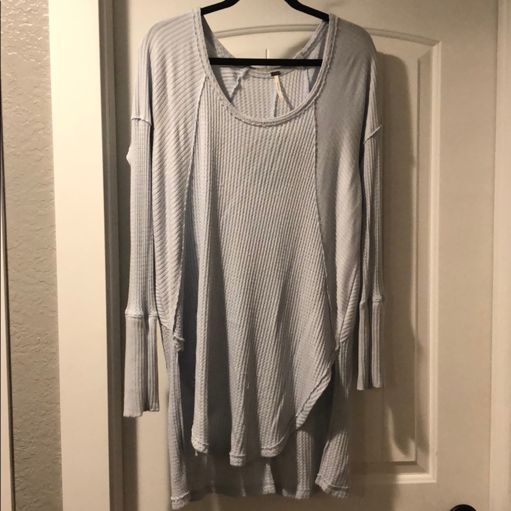 Free People Long Sleeve Thermal - light blue
